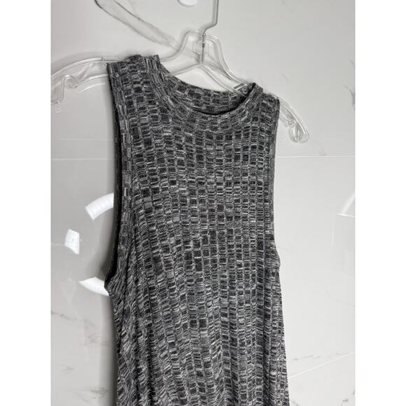 Maeve Emerson Swing Dress Size Large Anthropologie Black Space Dye Ribbed Jersey - Picture 5 of 12